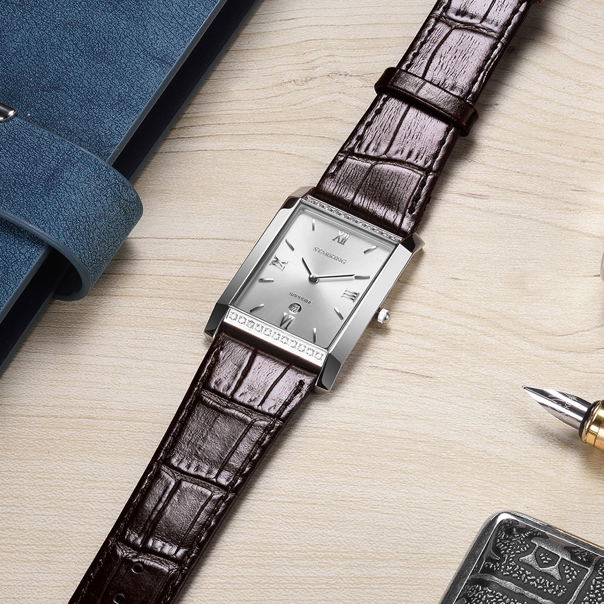 Simple Business Movement Calendar Quartz Watch