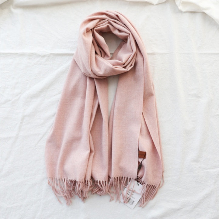 Fashion Women's Solid Color Cashmere Warm Scarf