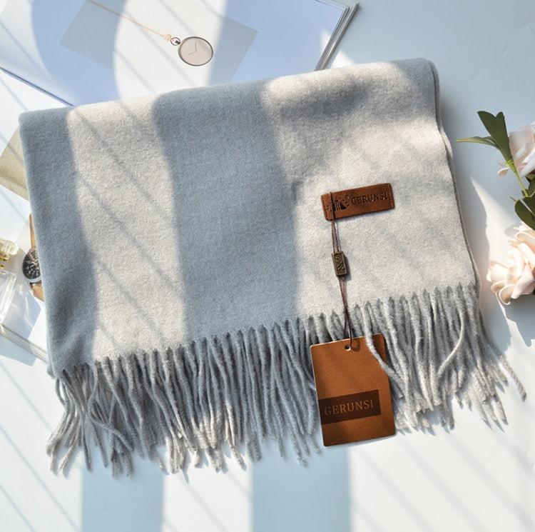 Fashion Women's Solid Color Cashmere Warm Scarf