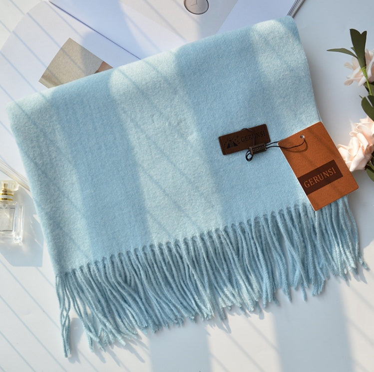 Fashion Women's Solid Color Cashmere Warm Scarf