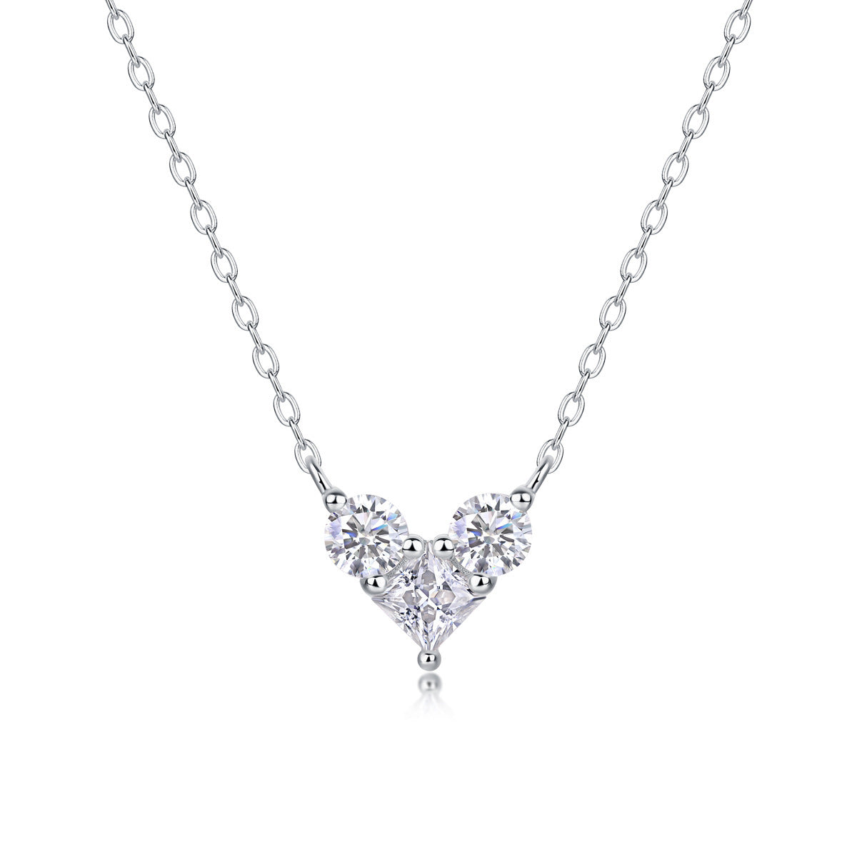 S925 Silver Pendant Moissanite Love At Present Necklace
