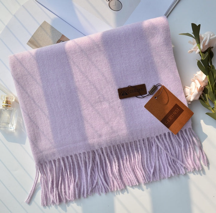 Fashion Women's Solid Color Cashmere Warm Scarf
