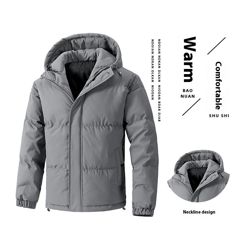 Winter Loose Hooded Cotton-padded Jacket Thickened Coat For Men