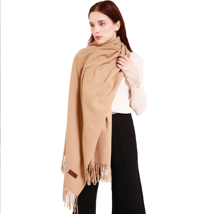 Fashion Women's Solid Color Cashmere Warm Scarf